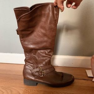 Brown rider boots